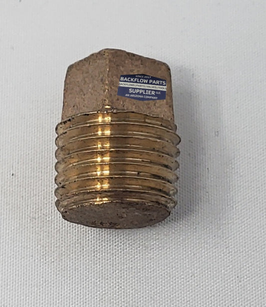 BRSP025- .25" Brass Square Head Plug (Lead Free)