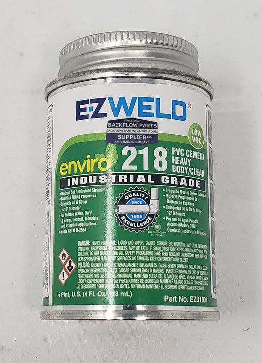 EZ21801N 4 oz Clear Heavy Body PVC Cement