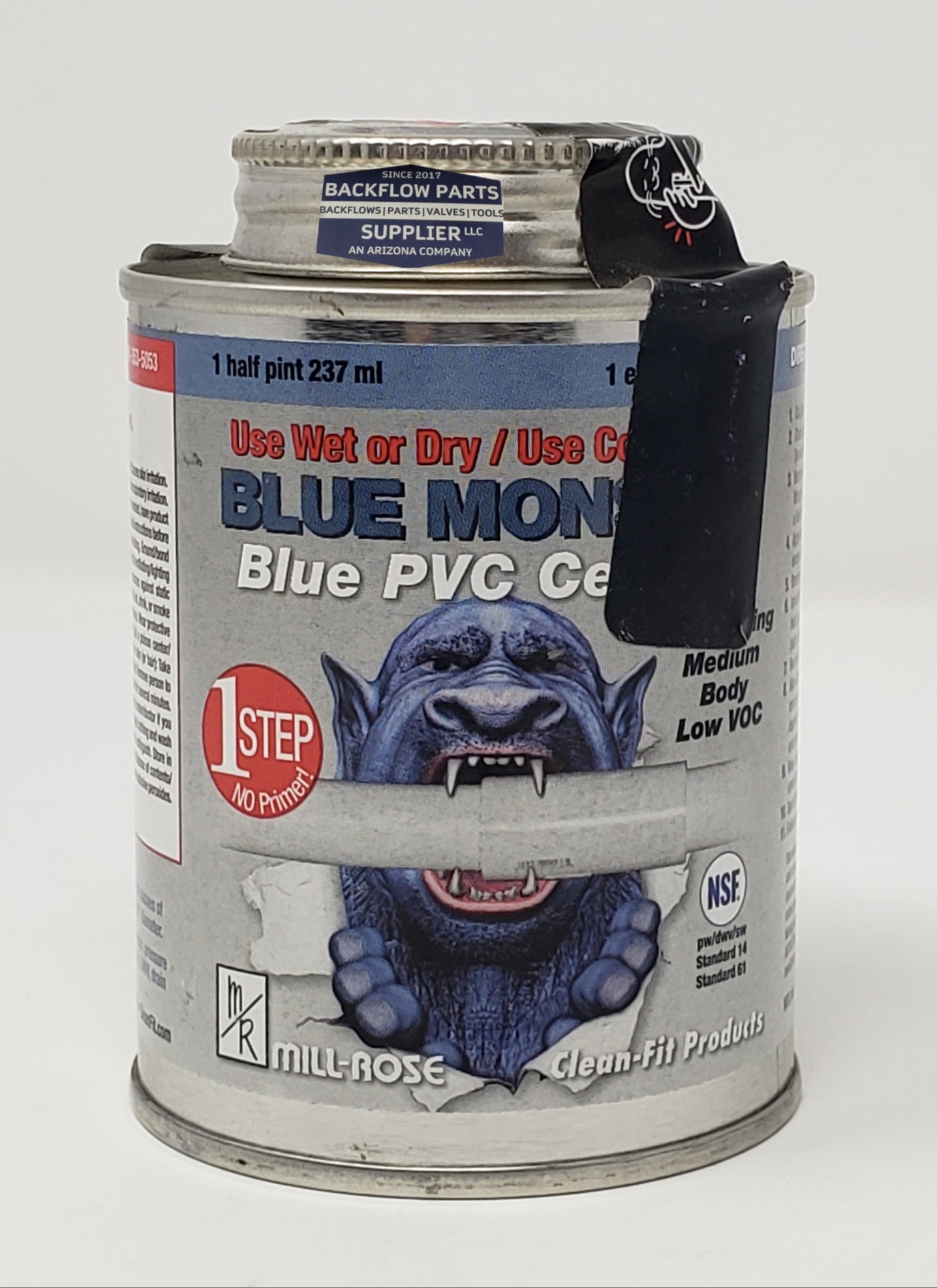 76032 - 8 oz Blue Monster PVC Cement (Blue)