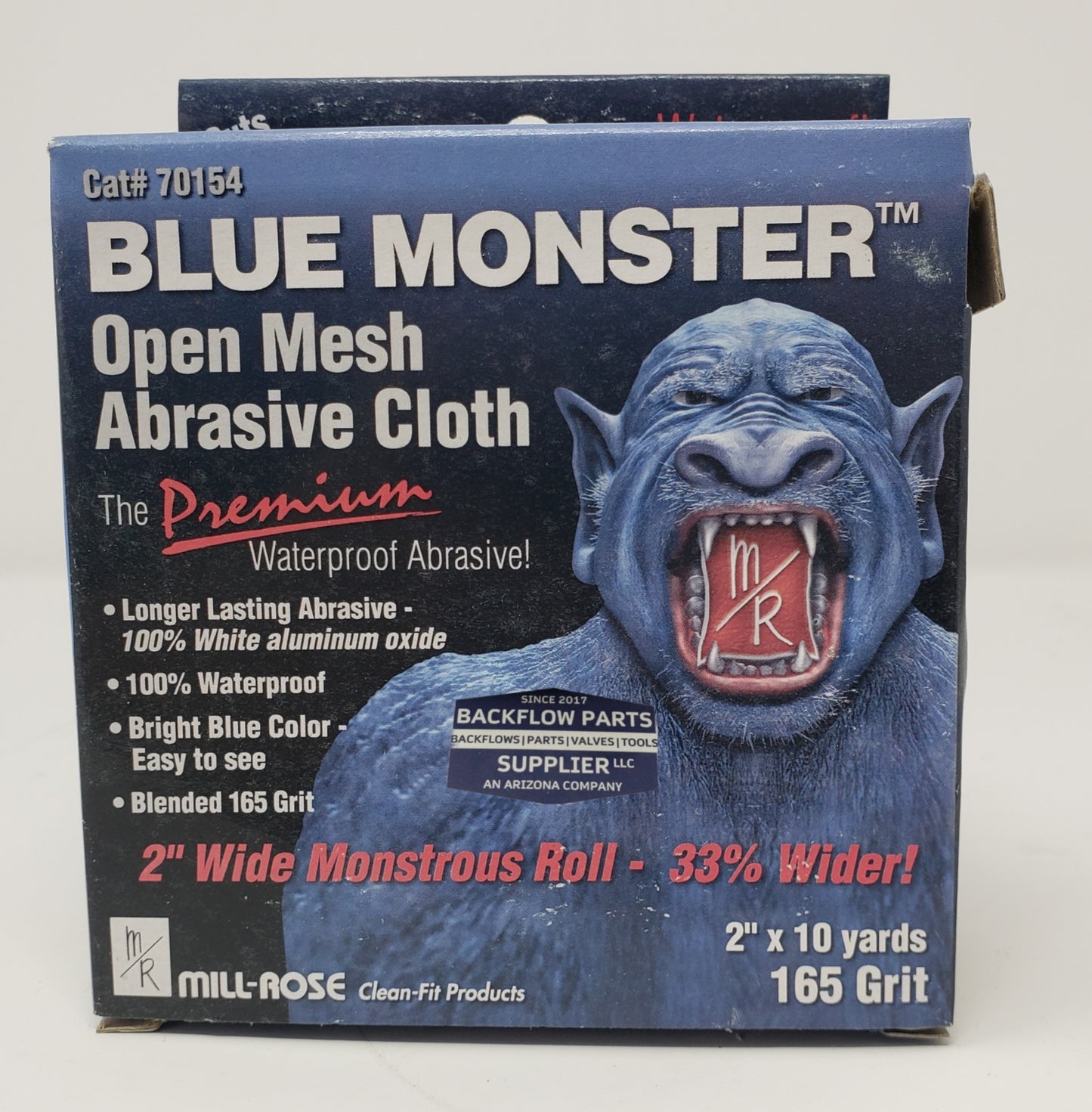 70154 - Blue Monster 2" X 10 yds. Aluminum Oxide Open Mesh Abrasive