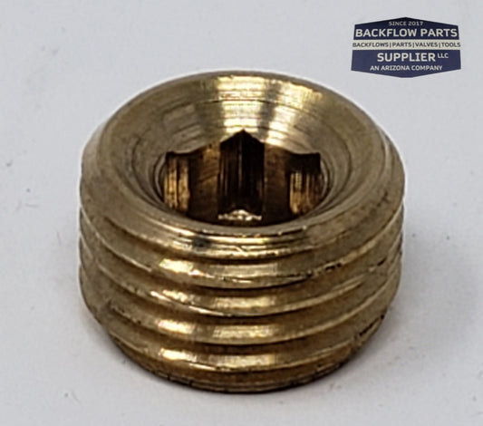 INTPLG025 - Internal Brass .25" NPT Male Hex Plug